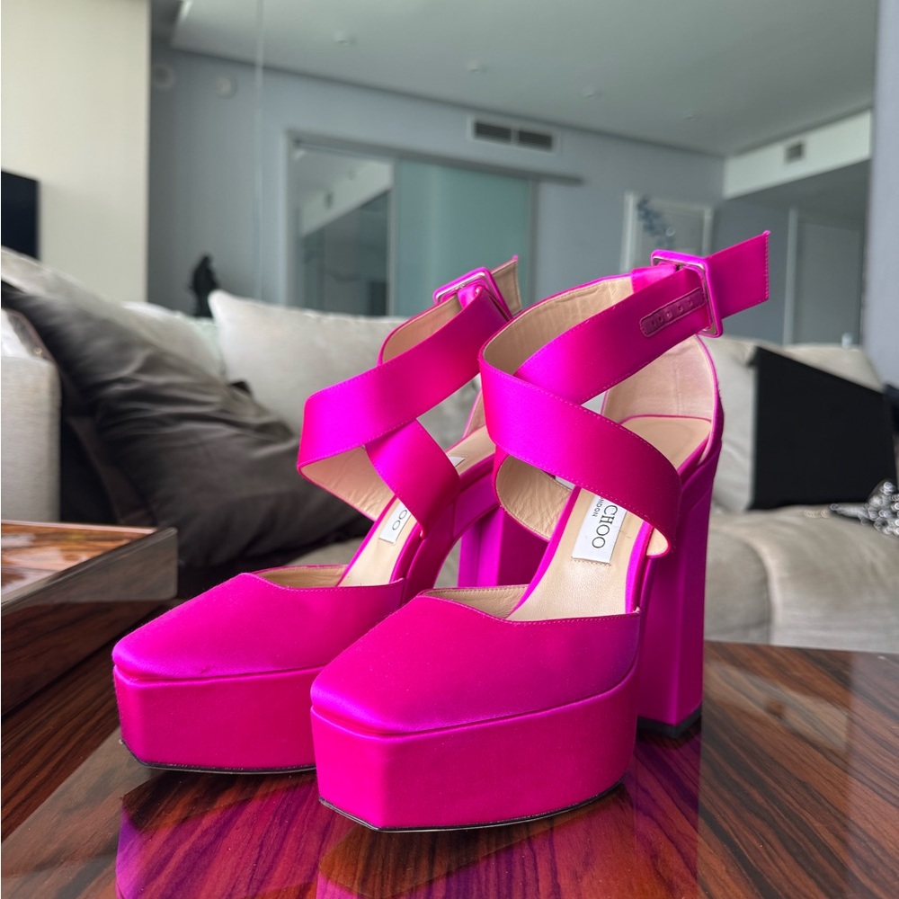 Jimmy Choo Gian 140mm Fuchsia 37 EU